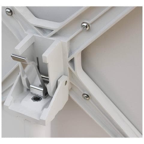 Set Tavolo Giardino Quadrato Fisso 70 X 70 Con 2 Poltrone In Ferro Bianco Per Esterno - Foto 2