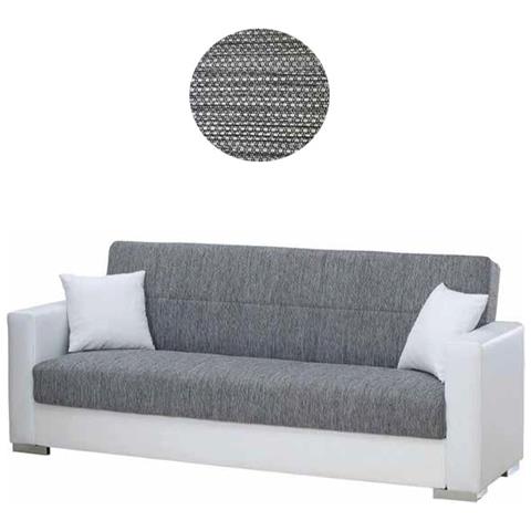 ARGONAUTA - Divano Letto 3 Posti In Ecopelle E Tessuto Con ... ARGONAUTA - Divano Letto 3 Posti In Ecopelle E Tessuto Con ...