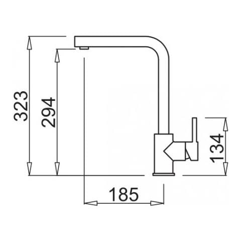 Miscelatore Monocomando con canna girevole Trail 18x32 cm Metaltek Titanium 73 - Foto 1