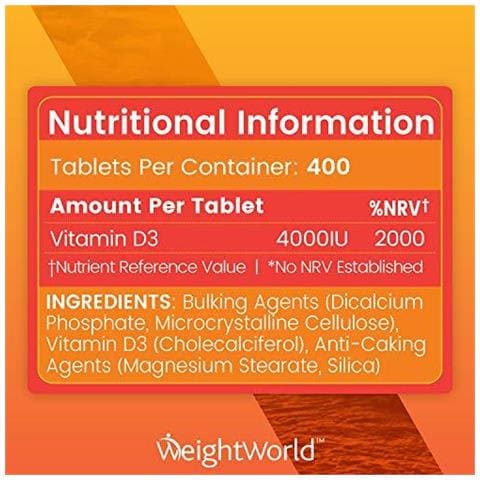 La Vitamina D 4000iu Ad Alta Resistenza - 400 Compresse (1 Anno Alimentazione) Strong Supplemento Di Vitamina D3 Per Immunitario Boost Di Calcio La Salute Della Pelle Bone Care Comune Vit D Senza Sun Veggie Keto-friendly - Foto 4