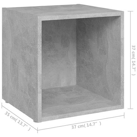 Mobili Porta TV 4pz Grigio Cemento 37x35x37cm Legno Multistrato - Foto 7