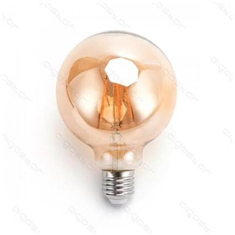 Lampadina Led Filamento Ambrata G95 6w Attacco E27 550 Lumen 2200k Luce Calda D95h135mm Angolo 360 Equivale A 45w Incadescenza - Foto 1