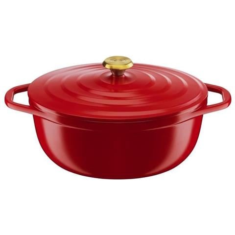 E2548904 Légere Ovale Cocotte 30x23 Cm, Fusione In Alluminio Rosso - Foto 4