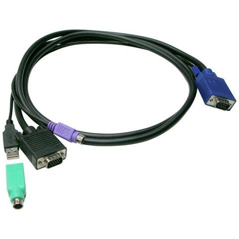 Acc-3202 Cavo Per Tastiera, Video E Mouse Nero 3 M - Foto 2