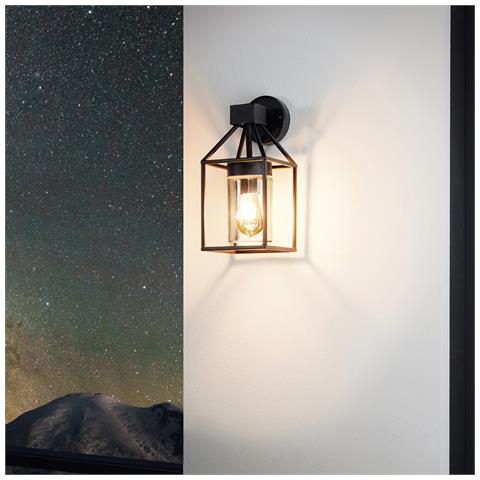 Appliqe Industrial Da Esterno Trecate 1 Luce Acciaio Zincato Nero - Foto 2