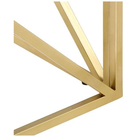 Tavolino Salotto Dorato Acciaio Inossidabile E Vetro Temperato - Foto 2