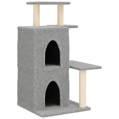 Albero Per Gatti Con Tiragraffi In Sisal Grigio Chiaro 97 Cm - Foto 1