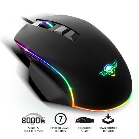 PRO-M1 mouse Gaming Mano destra Ottico 8000 DPI - Foto 8