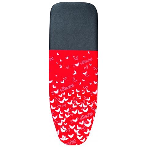 Park+Go Copertura superiore dell'asse da stiro Cotone, Schiuma, Poliuretano Nero, Rosso - Foto 2