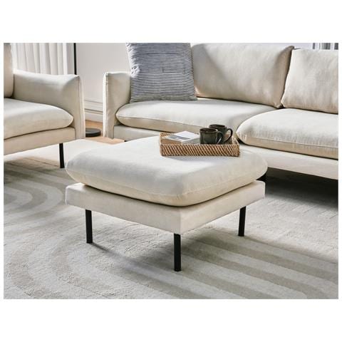 Pouf Tessuto Beige Chiaro Vintebro - Foto 1