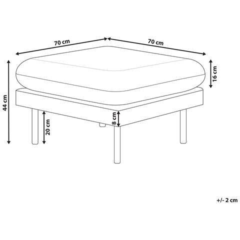 Pouf Tessuto Beige Chiaro Vintebro - Foto 7