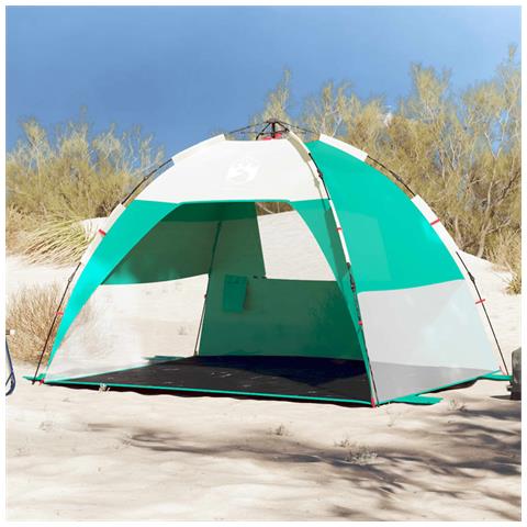 Tenda da Spiaggia 2 Persone Verde Rilascio Rapido Impermeabile - Foto 1