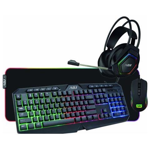 TASTIERA /MOUSE /CUFFIA /PAD KIT HULK GAMING MULTIMEDIA 4IN1 WIRED - Foto 1