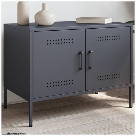 Mobile Tv Antracite 68x39x50,5 Cm In Acciaio - Foto 2