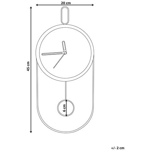 Orologio Da Parete Sierre 20 Cm Marrone Chiaro - Foto 6