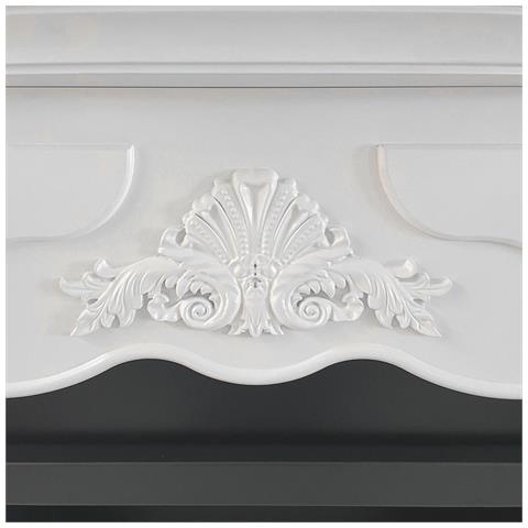 Camino A Bioetanolo Biocamino Da Terra Parigi In Legno Bianco L123xp39xh100 - Foto 5