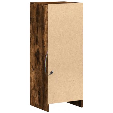 Credenza con LED Rovere Fumo 38x34x100 cm in Legno Multistrato - Foto 10