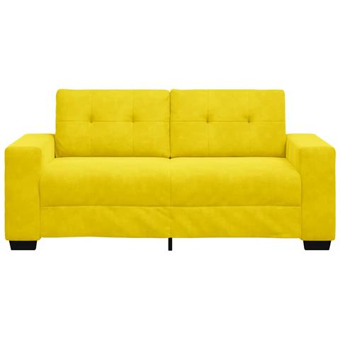 Divano Divanetto Giallo 140 cm in Velluto - Foto 2
