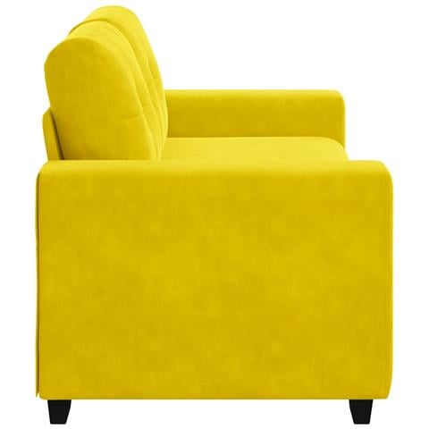 Divano Divanetto Giallo 140 cm in Velluto - Foto 8