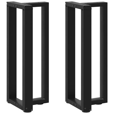 Gambe Tavolo Consolle A T 2 Pz Nero 38x25x(72-73) Cm Acciaio - Foto 1