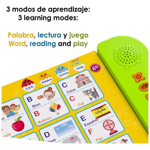 Il Mio E-libro, Libro Elettronico Educativo Con Suoni, Bilingue In Spagnolo E Inglese. - Foto 2