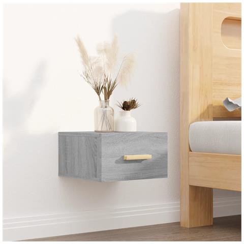 Lusso Casadino - Comodino A Muro Grigio Sonoma 35x35x20 Cm - Foto 8