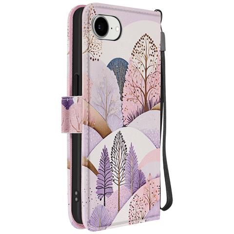 Cover Per Iphone 16e Con Motivo Paesaggio Multicolore Porta Carte - Foto 2