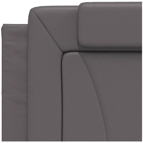 Giroletto con Testiera Crema 100x200 cm in Similpelle - Foto 9