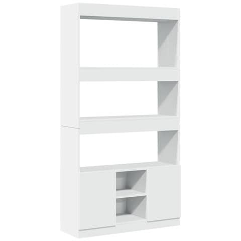 Credenza Bianca 92x33x180 cm in Legno Multistrato - Foto 1