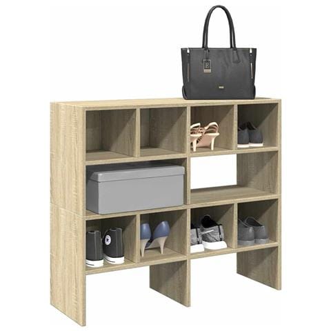 Scarpiere 2 pz Impilabili Rovere Sonoma 89,5x30x40 cm - Foto 2