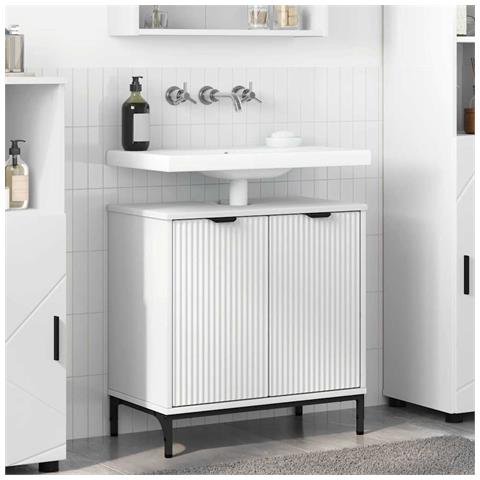 Armadio per Lavabo da Bagno Bianco 60,5 x 33,5 x 61 cm - Foto 2