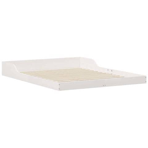 Struttura del letto Bianco 160 x 220 cm Legno di pino massello - Foto 1