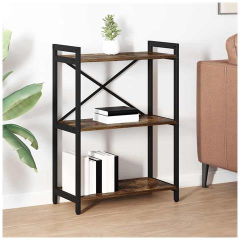 Libreria Rovere fumo 60 x 30 x 83 cm Legno multistrato - Foto 2