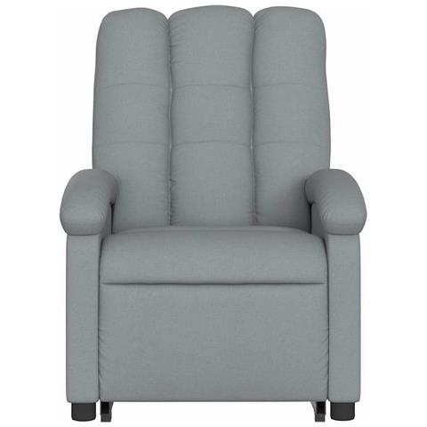 Poltrona Alzapersona Massaggi Reclinabile Grigio Chiaro Tessuto - Foto 9