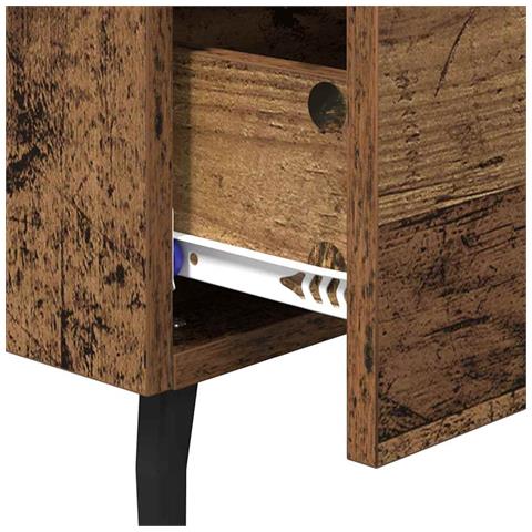 Armadio da Notte con cassetto Legno vecchio 40 x 35 x 47,5 cm - Foto 9