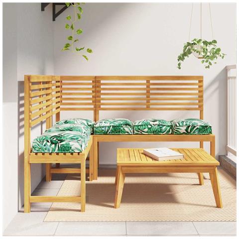 Cuscino per seduta pallet 6 pcs Motivo a foglia 40 x 40 x 8 cm - Foto 2