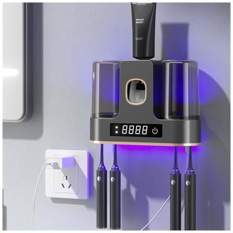 Sterilizzatore Smart Uv Per Spazzolini - Porta Spazzolini Elettrico Da Parete - Foto 6