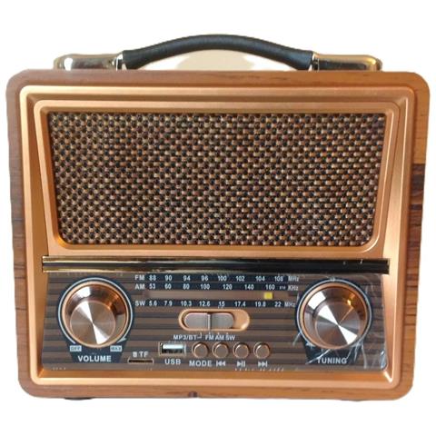 Radio Vintage Hi-fi Bluetooth Am/fm/sw Ricaricabile Lettore Mp3 Porta Usb/tf - Foto 2