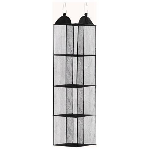 Organizzatore Sospeso A 4 Strati - Tessuto Non Tessuto Per Vestiti, Giocattoli E Accessori Black - Foto 1