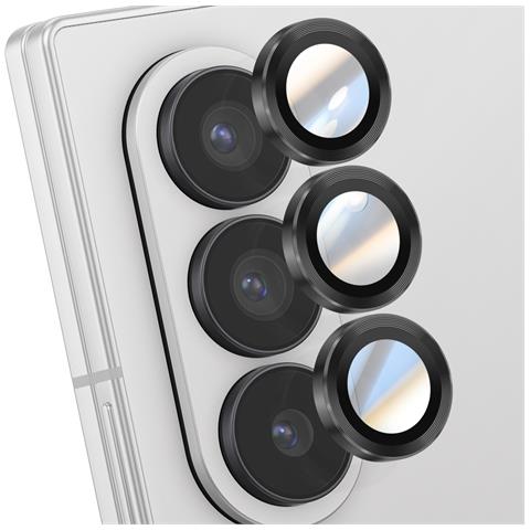 Protezione Obiettivo Fotocamera Per Galaxy Z Fold 7 Tripla Lente, Nero - Foto 1