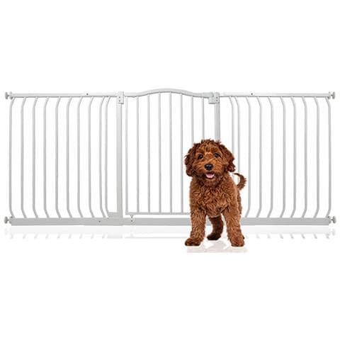 Bettacare Cancelletto Per Cani Con Parte Superiore Incurvata, 179cm - 188cm, Bianco Opaco - Foto 1