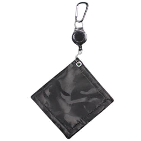 Asciugamano Retrattile Per La Pulizia Delle Palline Da Golf Con Clip - Panno Portatile In Microfibra Black - Foto 1
