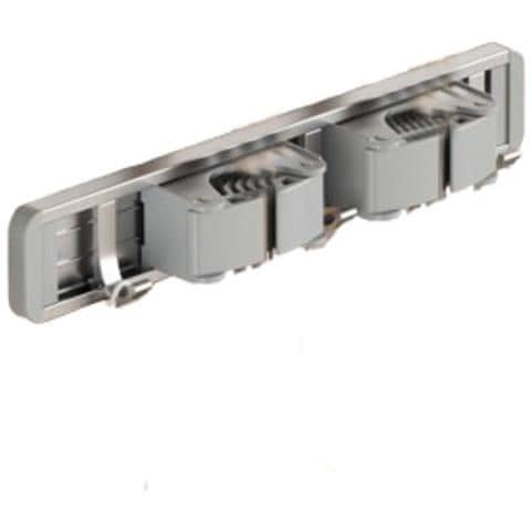 Wall-mounted Broom Holder Silver - 30cm, 2 Clips 3 Hooks, Mop And Broom Organizer - Foto 1