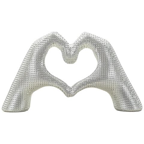 Scultura Lover In Resina Argento: Coppia Di Amanti - Foto 1