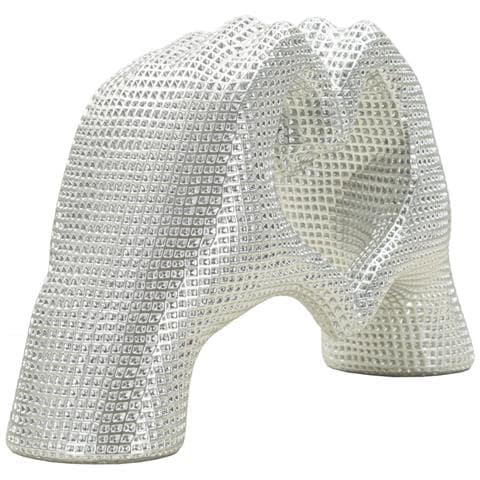 Scultura Lover In Resina Argento: Coppia Di Amanti - Foto 2
