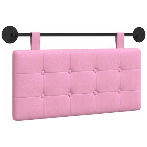 Testata appesa Montaggio a parete Rosa 100 x 55 x 5 cm Tessuto - Foto 1