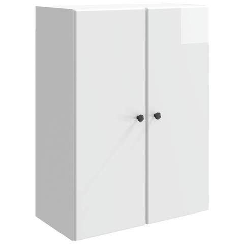 Mobiletto a muro Bianco Lucido 66 x 34,5 x 90 cm - Foto 1