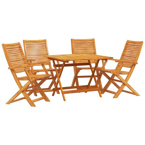 Set da Pranzo per Giardino 5 pcs Marrone - Foto 1