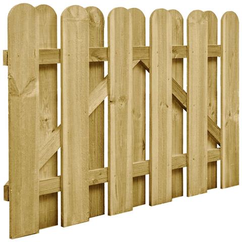 Cancello da giardino 100 x 75 cm Legno Massello di Pino Verde - Foto 1