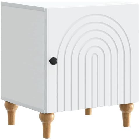 Armadio da Notte Bianco 43 x 34,5 x 50 cm Legno ingegnerizzato - Foto 1